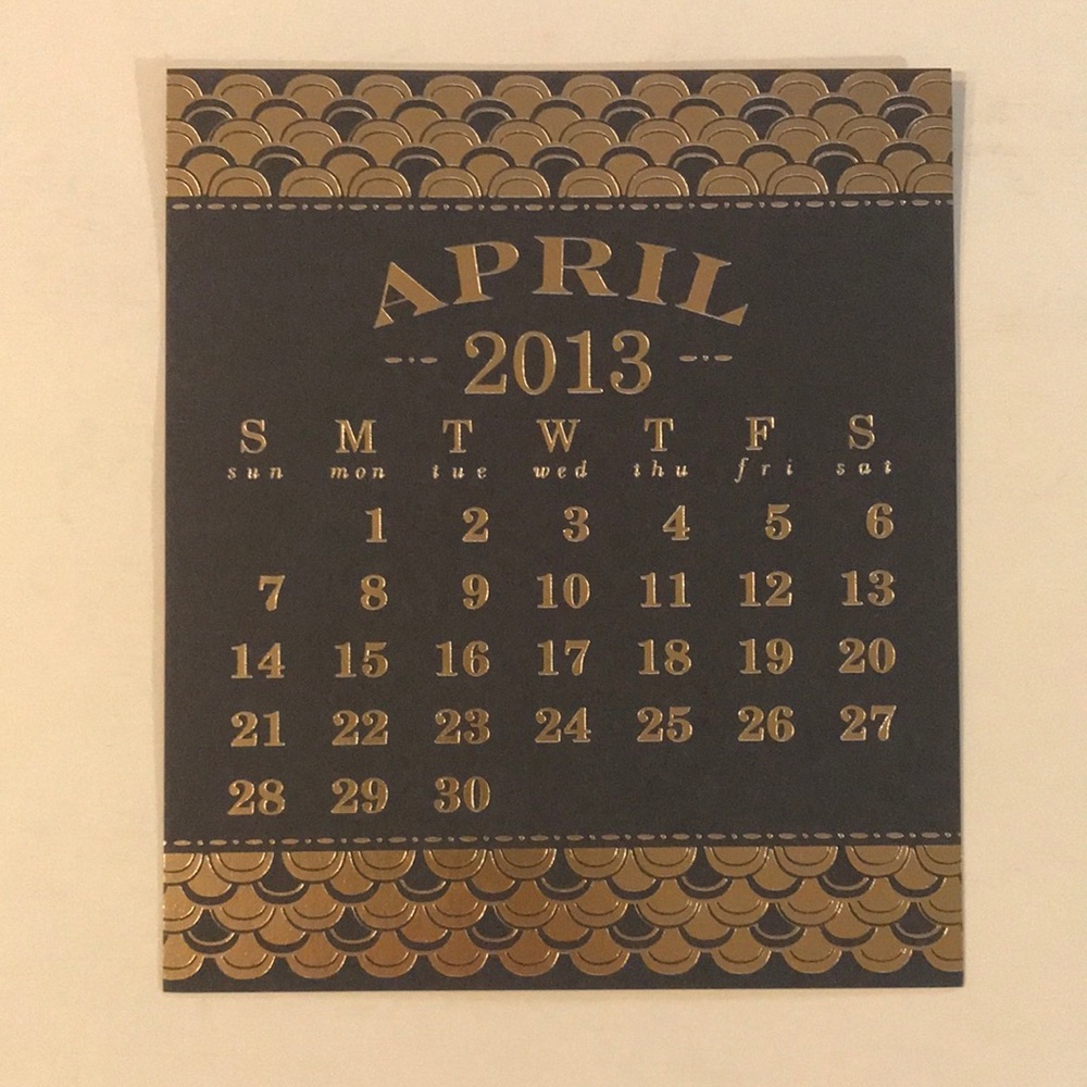 Paper Source 2013 Gold Foil Calendar - Picture 4 of 14